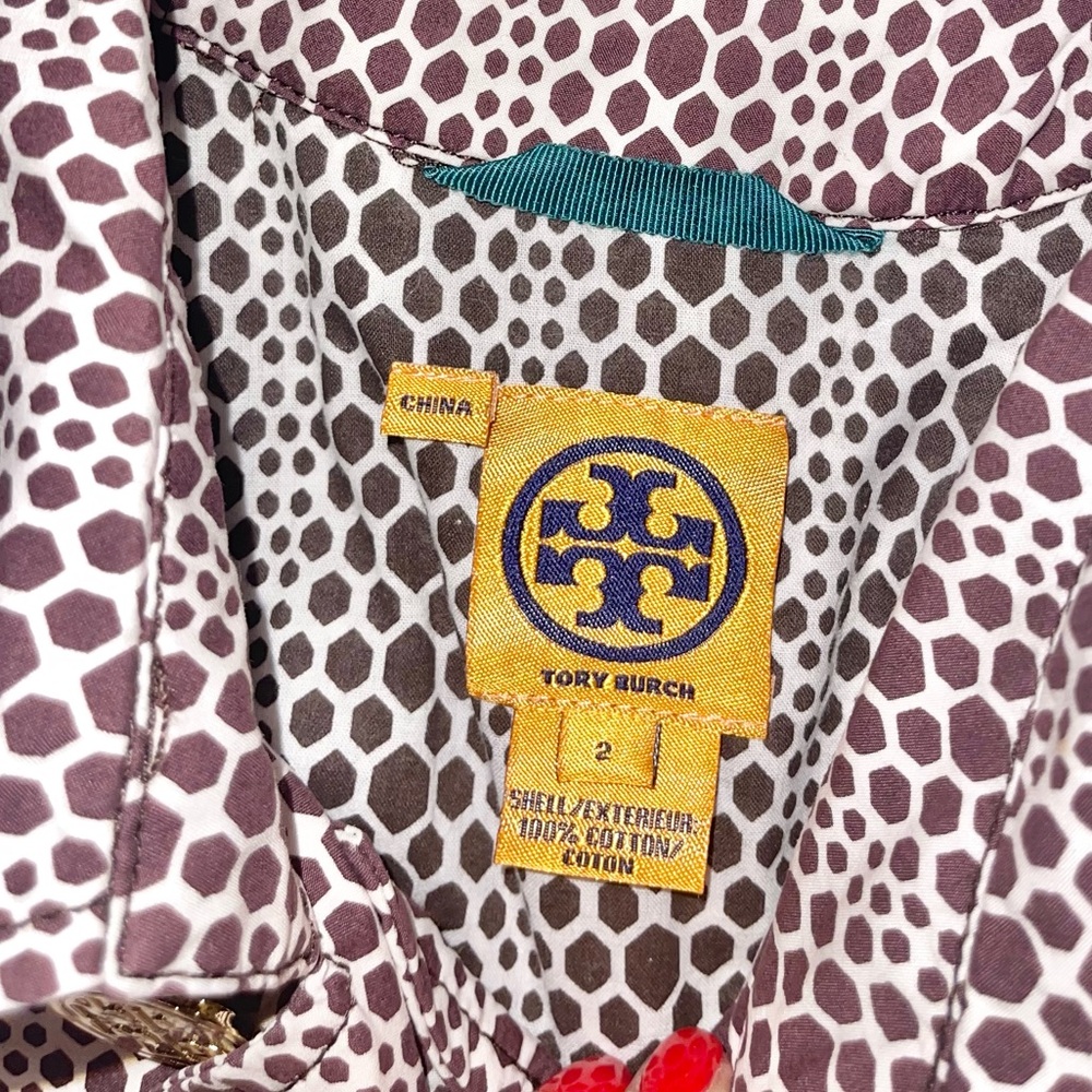 Tory Burch animal print trench coat - Picture 6 of 14